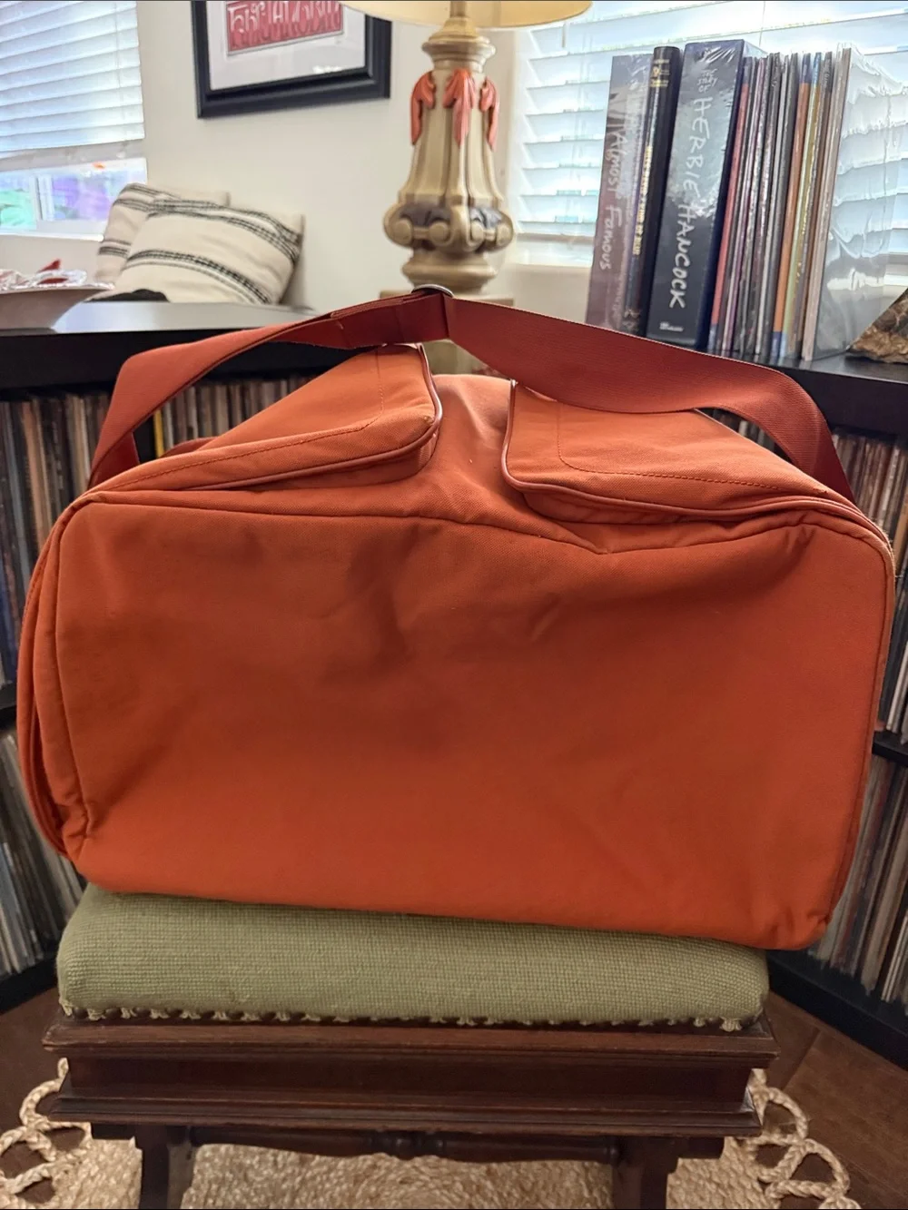 Vintage Y2K Mandarina Duck for MINI Cooper Convertible Orange Luggage Duffle Bag